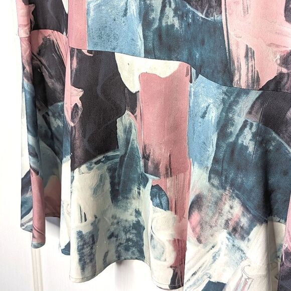 Mossimo Abstract Dropped Waist Short Sleeve Shift Dress size M - Picture 7 of 11